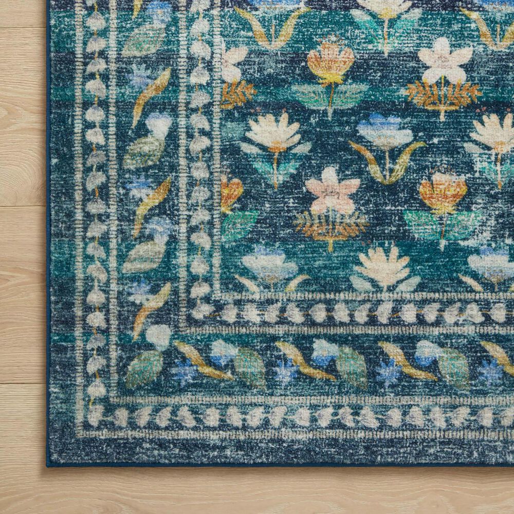 Rifle Paper Co Crafted by Cloth and Company Courtyard 2&#39;6&quot; x 7&#39;6&quot; Hadley Emerald Runner, , large