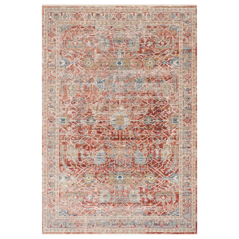 Loloi Claire CLE-01 3"7" x 5"1" Red and Ivory Area Rug, , large