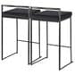 Lumisource Fuji Stackable Counter Stool with Black Velvet Cushion in Black (Set of 2), , large