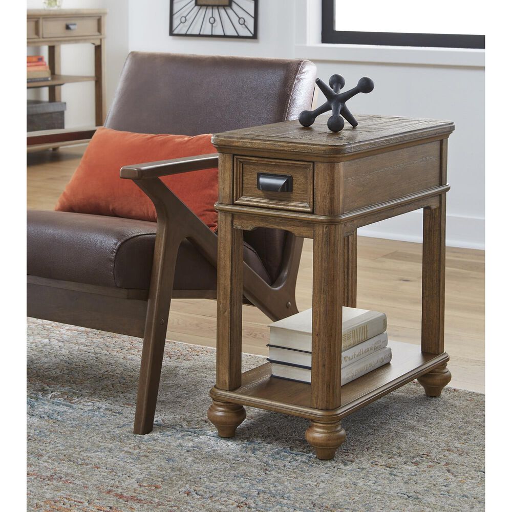 Null Chairside End Table in Pecan, , large