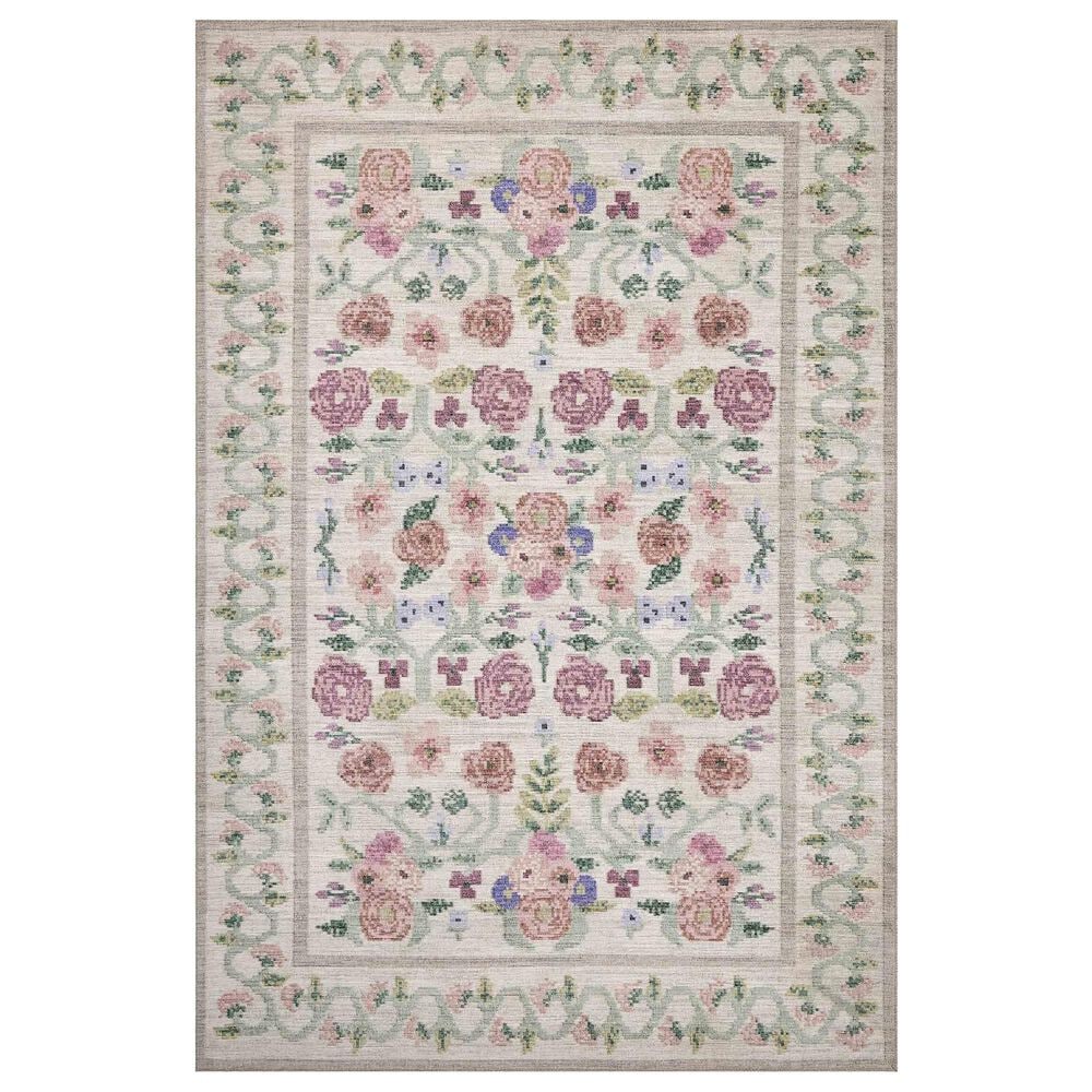 Rifle Paper Co Rosa 3"9" x 5"6" Ivory Area Rug, , large