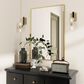 HOMLUX 26" x 38" Wall Mount Rectangular Decorative Mirror in Gold, , large