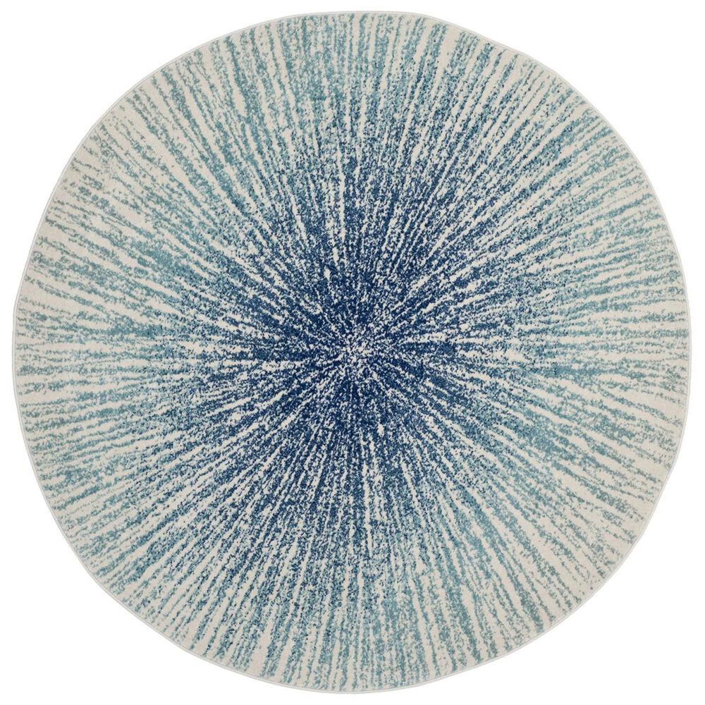 Safavieh Evoke EVK228A-5R 5"1" Round Royal/Ivory Area Rug, , large
