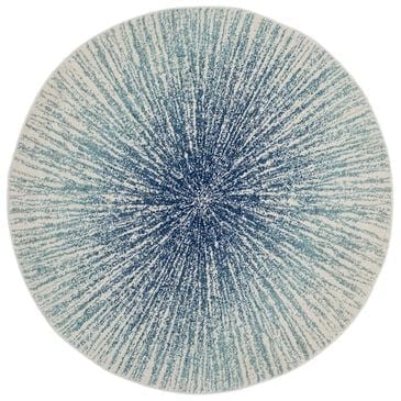 Safavieh Evoke EVK228A-5R 5"1" Round Royal/Ivory Area Rug, , large