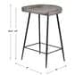 Uttermost Cordova Counter Stool in Black and Gray, , large