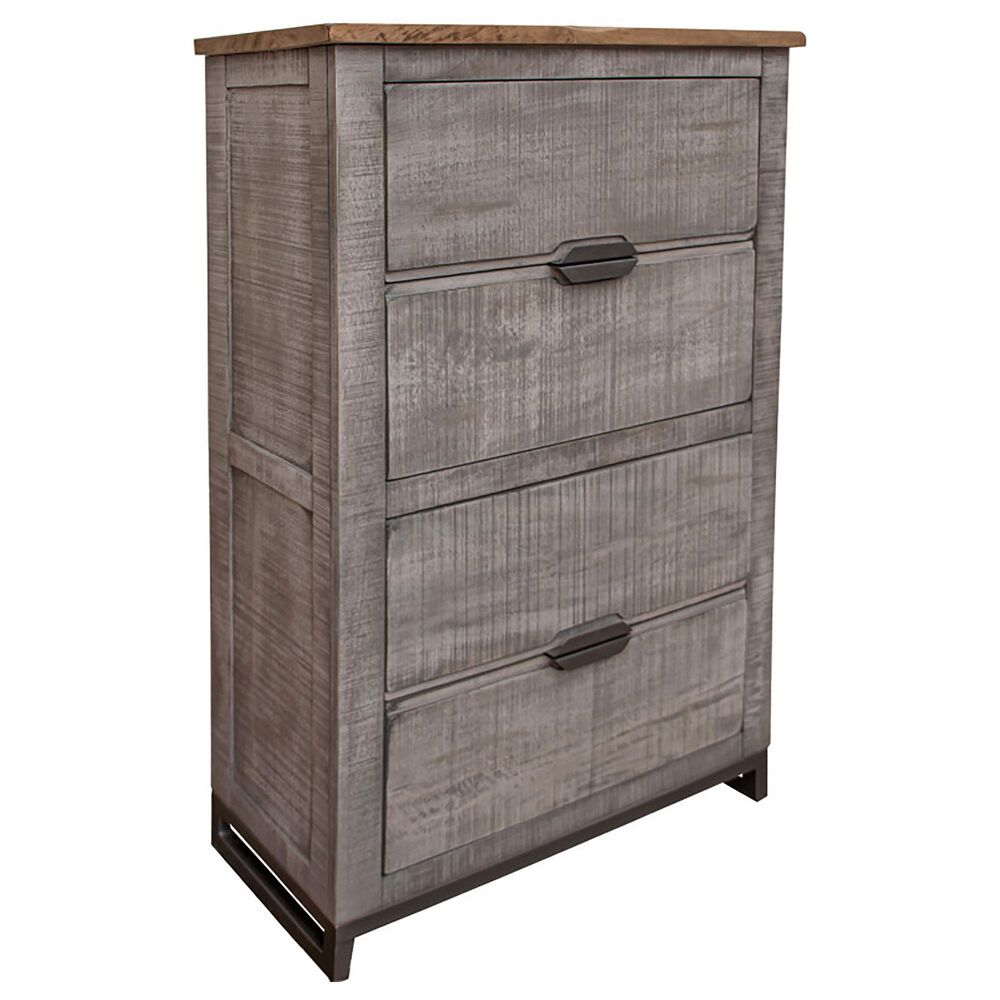 Fallridge Mita 4-Drawer Chest in Natural Gray and Brown, , large
