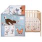 Lambs and Ivy Sleepytime Bear 3-Piece Baby Nursery Crib Bedding Set in Brown, White, Gray and Rust, , large