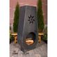 Napa East Collection Suns Fire Steel Outdoor Fireplace in Raw Steel, , large