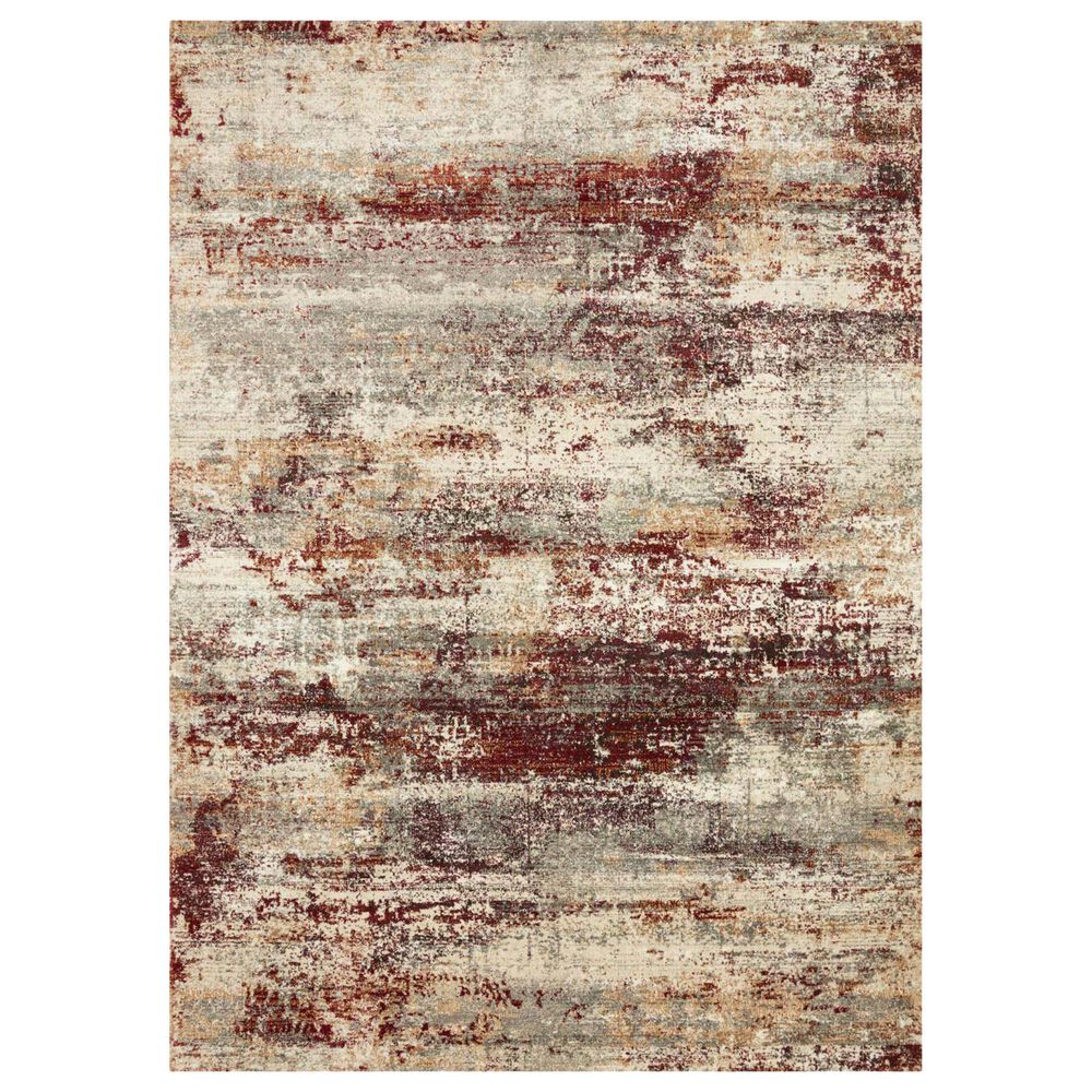 Loloi Jasmine JAS-01 5"3" x 7"8" Dove and Rust Area Rug, , large