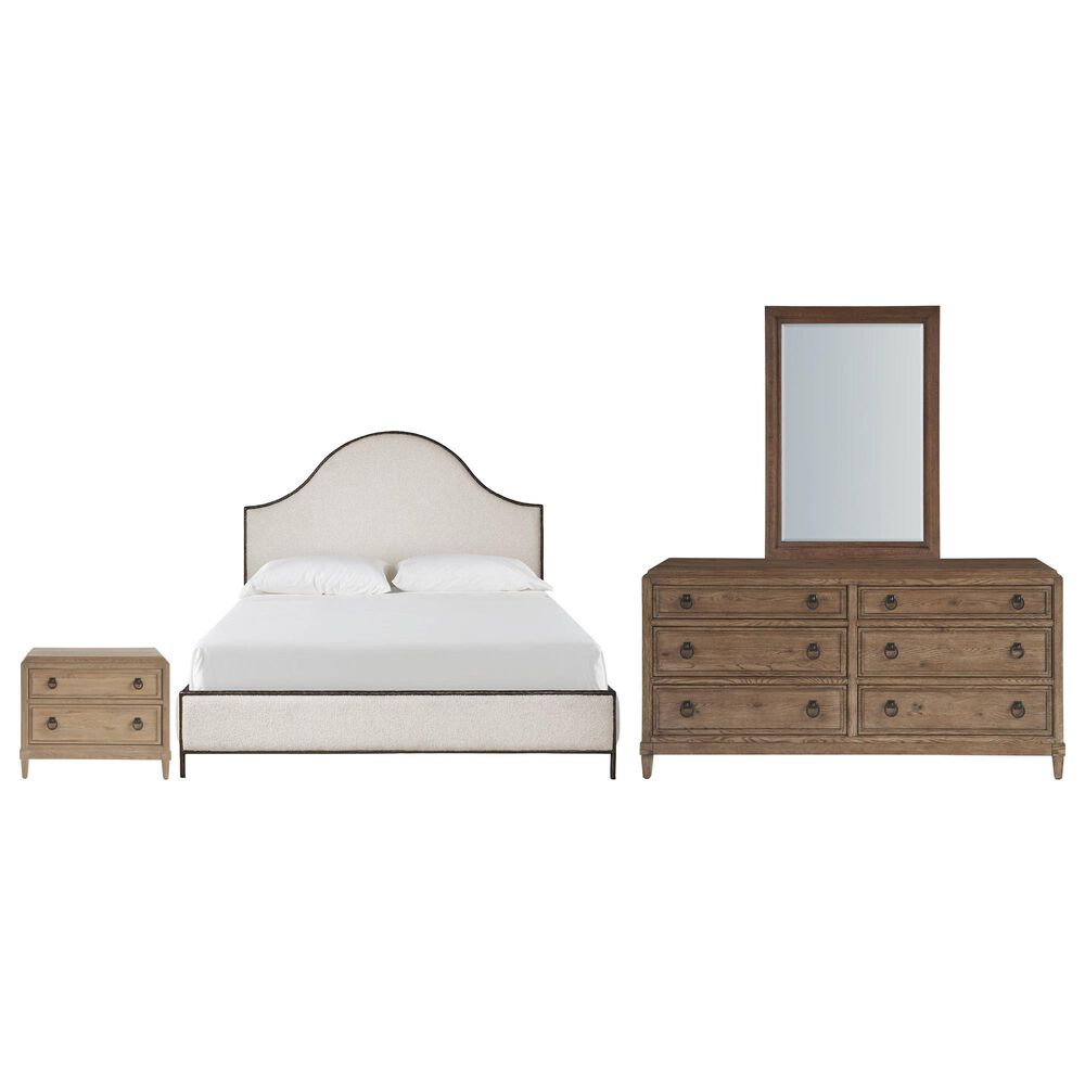 Universal Furniture Griffith Park 4-Piece Queen Upholstered Bedroom Set in Sienna, , large