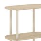 HOMLUX Turn-N-Tube 3-Tier Oval Side Display Rack in Bauhaus Oak and Beige, , large