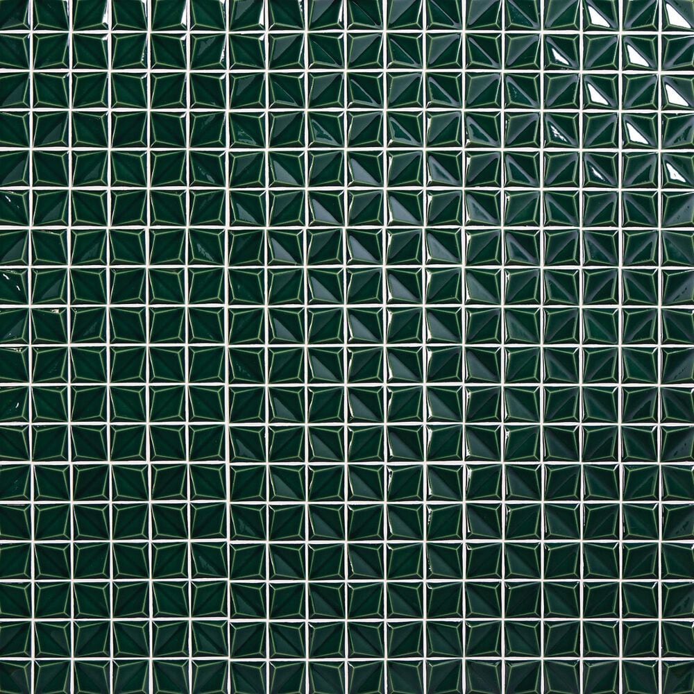 Dal-Tile Artefino Vintage Jade 2" Floret on 12" x 12" Porcelain Mosaic Sheet, , large