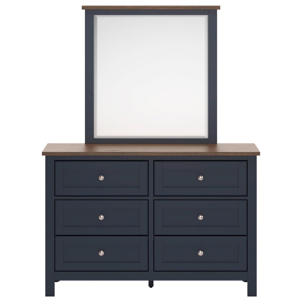 Ashley Landocken 4-Piece Twin Bedroom Set in Brown and Blue, , large