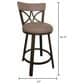 Delaware Dining Bradley 26" Swivel Barstool in Sun Bronze/Coffee, , large