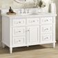 James Martin Vanities Lorelai 48" Single Vanity in Bright White with 3 cm Ethereal Noctis Quartz Top, , large