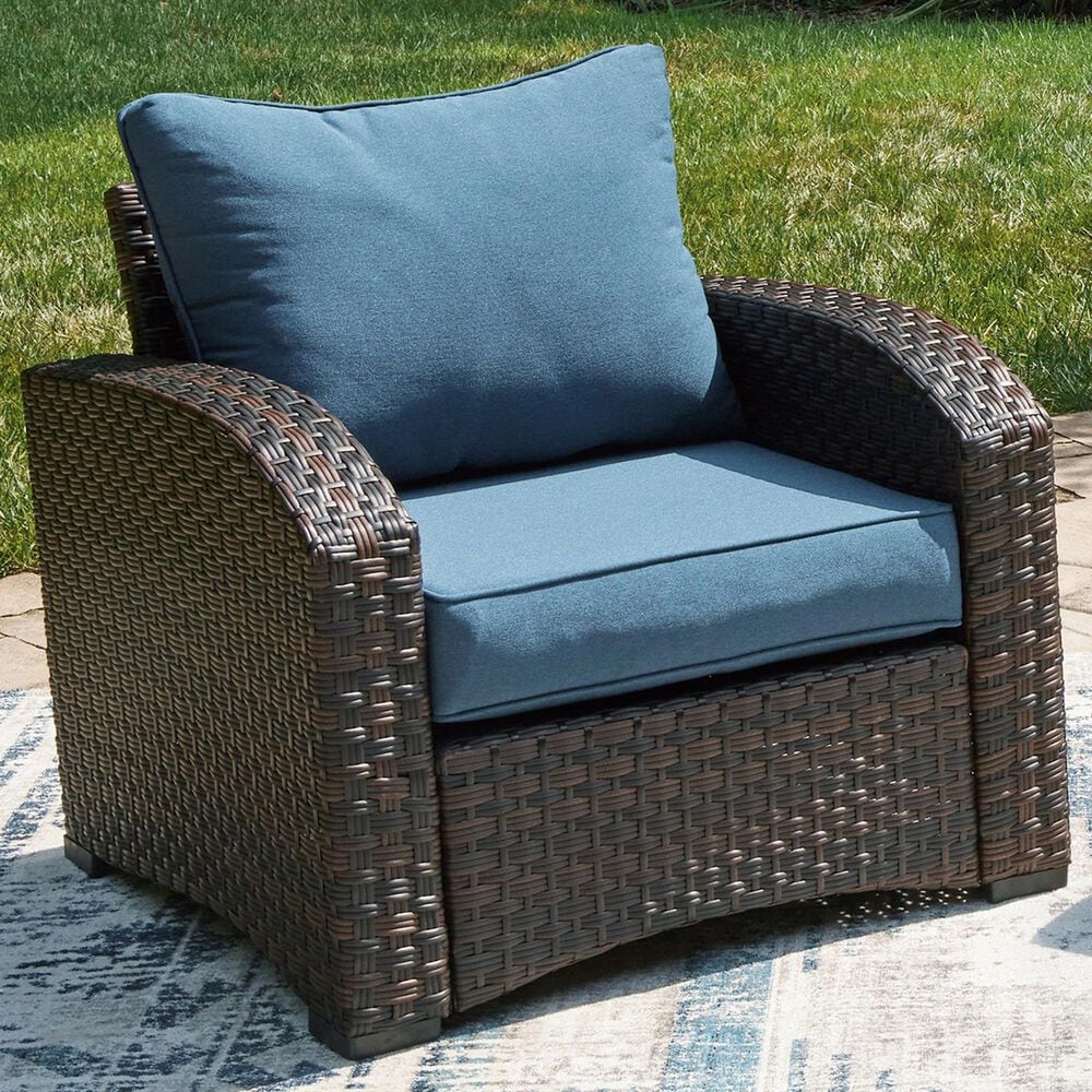 Ashley Windglow Patio Lounge Chair in Brown, , large