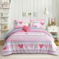 Peking Handicraft Daphne 5-Piece Full/Queen Comforter Set in Pink, , large