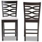 Baxton Studio Lanier Counter Height Pub Chair with Grey Cushion in Espresso Brown (Set of 2), , large