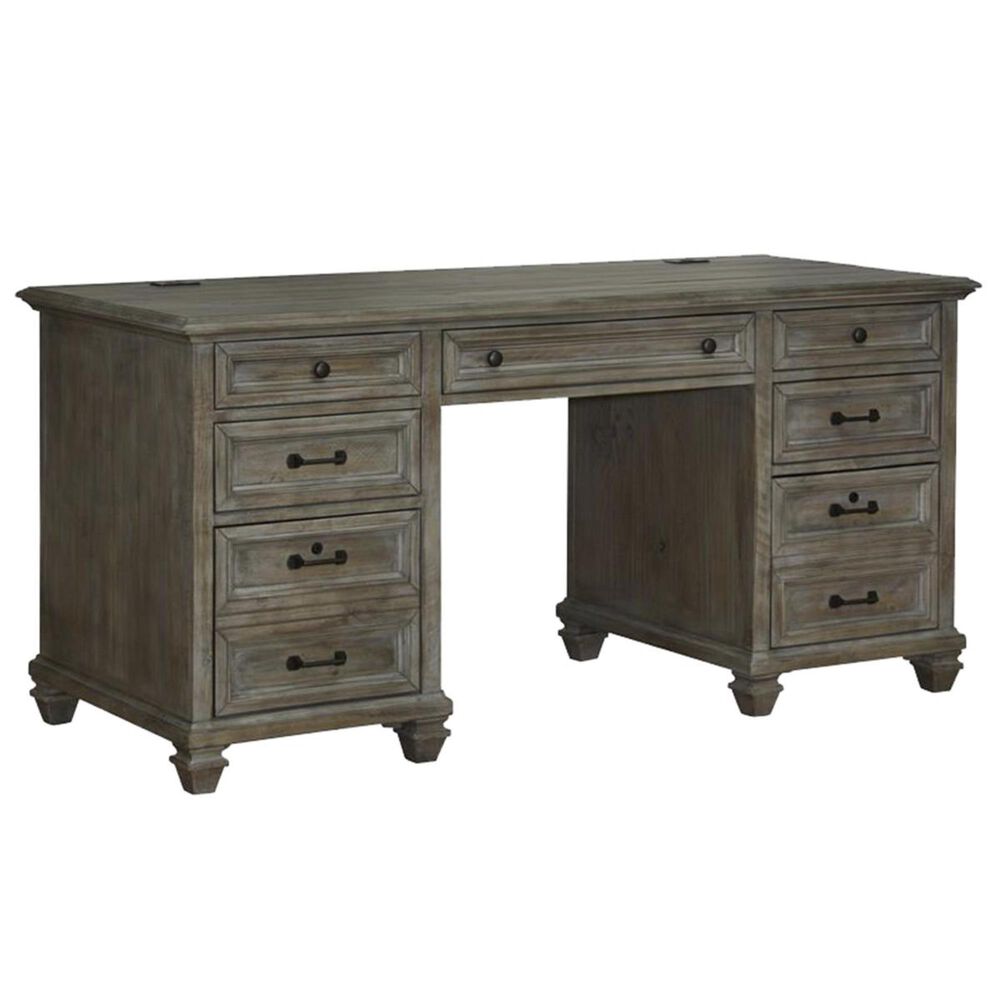 Nicolette Home Lancaster Executive Desk in Dove Gray, , large