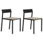 Zuo Modern Draco Outdoor Dining Chair in Black (Set of 2), , large