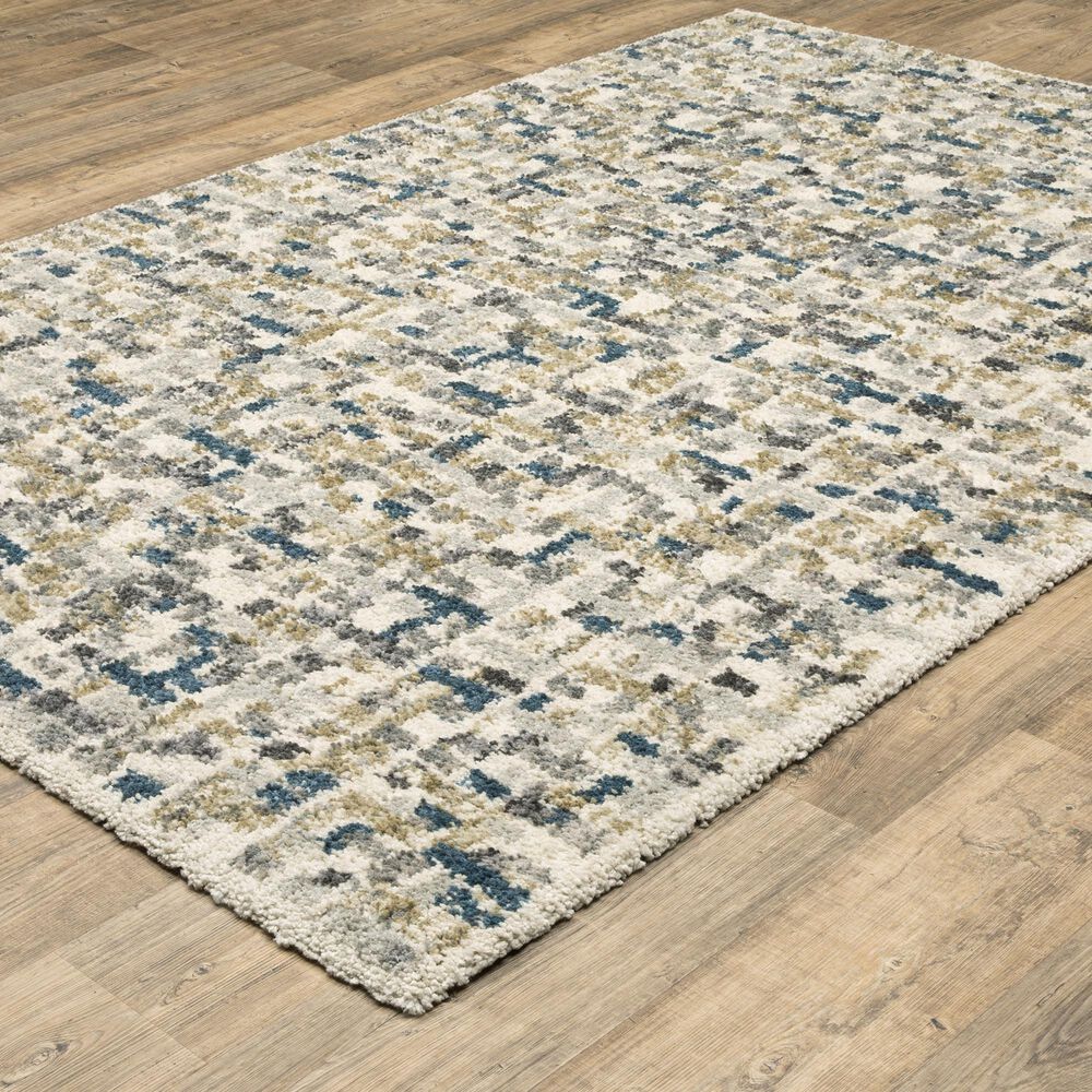 Oriental Weavers Aspen Ivory and Blue 7'10" x 10'10" Area Rug, , large
