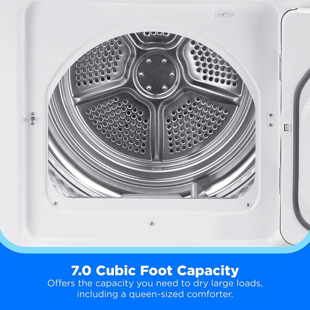 Midea 3.9 Cu. Ft. Top Load Washer and 7.0 Cu. Ft. Top Load Electric Dryer in White, , large