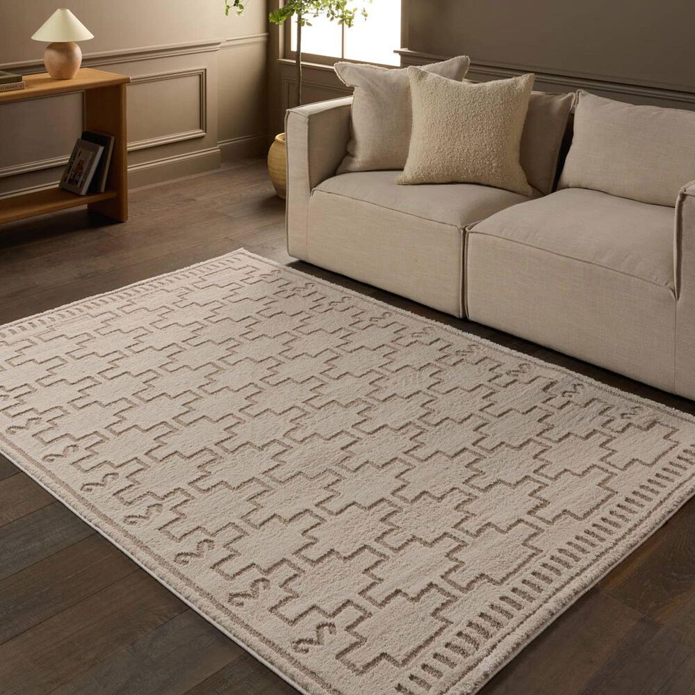 Jaipur Jaida Dawson 8'10" x 12' Gray Morn, Humus and Coconut Milk Area Rug, , large