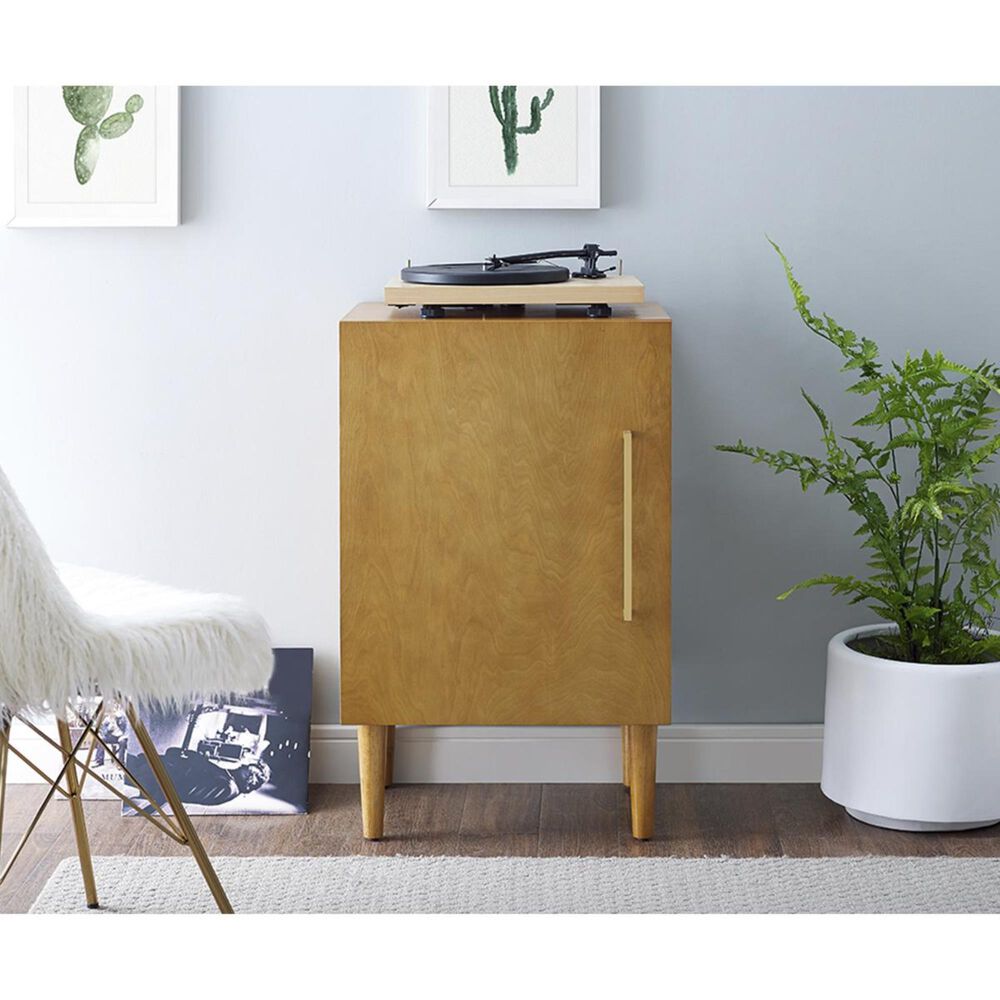 Crosley Furniture Everett Record Player Stand in Acorn, , large
