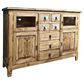 Santa Fe Rustic Rustic Solid Pine Sideboard with Doors and Drawers in Light Wax, , large