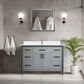 Lexora Home Ziva 48" Single Bathroom Vanity in Dark Grey with 2 cm White Cultured Marble Top and Rectangular Sink, , large