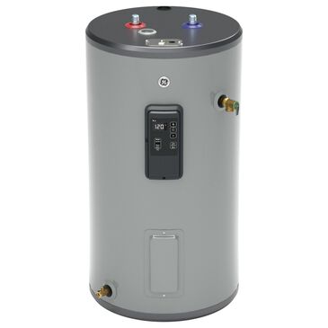 GE Appliances 30-Gallon Smart Short Electric Water Heater with Brass Drain Valve in Gray, , large