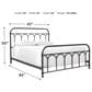 Ashley Nashburg Queen Slat Metal Bed in Black, , large