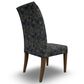 Best Home Furnishings Odell Side Chair with Forest Cushion in Dark Walnut, , large
