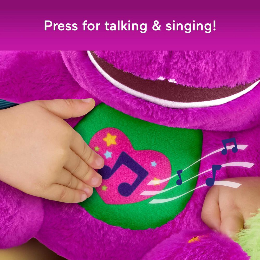 Fisher Price Barney&#39;s World Sing Along Barney Plush in Multicolor, , large