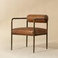 Club Collection By Sunpan Ajani Arm Chair with Tan Cushion in Antique Brass, , large