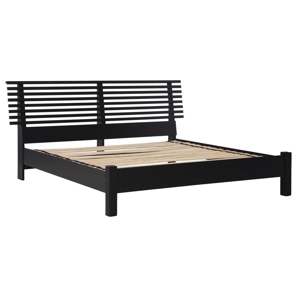 Ashley Danziar Queen Slat Panel Bed in Matte Black, , large