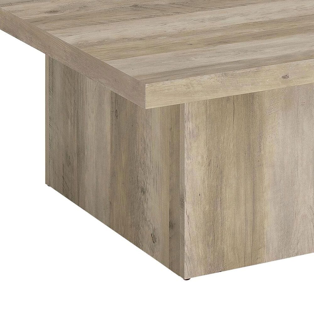 Pacific Landing Devar Square Coffee Table in Distressed Pine, , large