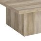 Pacific Landing Devar Square Coffee Table in Distressed Pine, , large