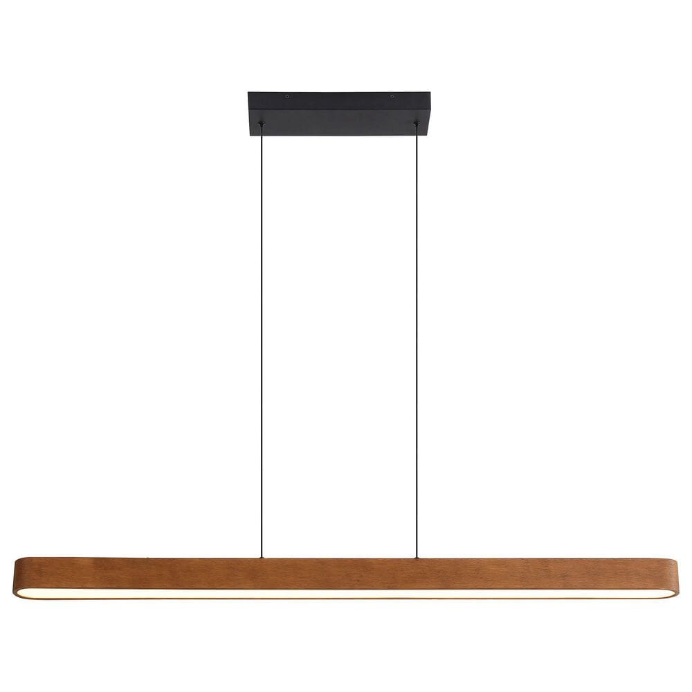 Golden Lighting Silva 1-Light Pendant in Black and Walnut, , large