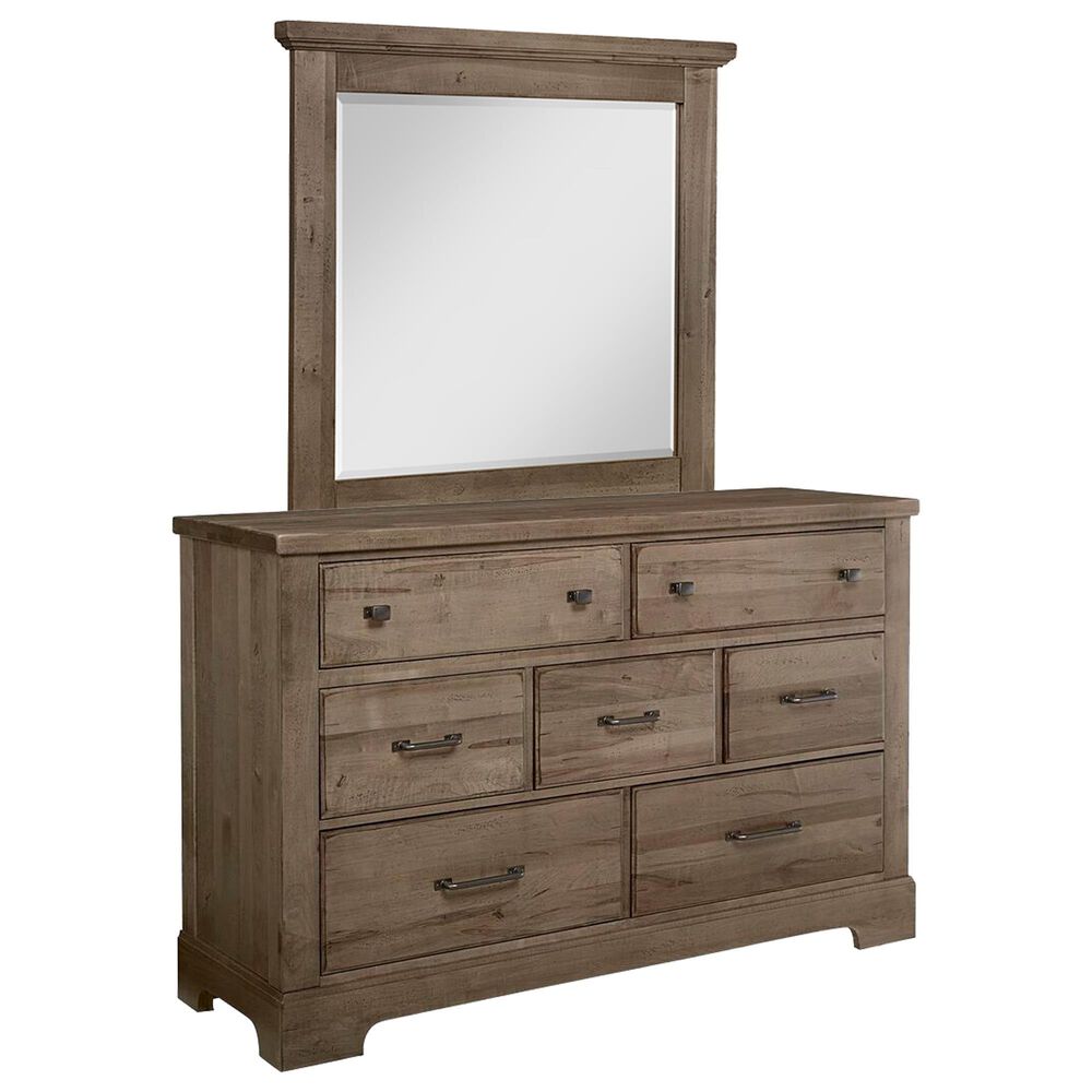 Viceray Collections Cool Rustic 7-Drawer Dresser with Mirror in Stone Grey, , large