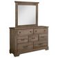 Viceray Collections Cool Rustic 7-Drawer Dresser with Mirror in Stone Grey, , large