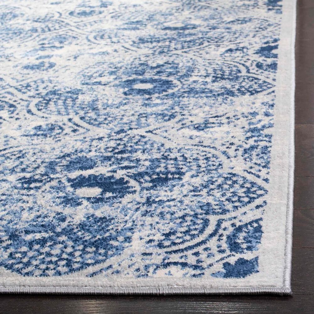 Safavieh Martha Stewart Floral 2&#39; x 12&#39; Cream and Blue Runner, , large