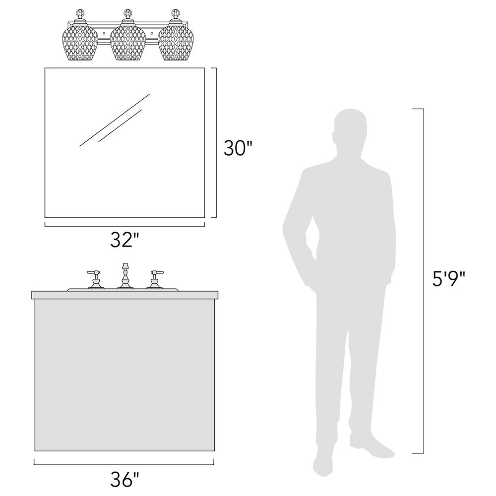 Golden Lighting Adeline 3-Light Vanity Light in Modern Brushed Gold, , large