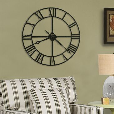 at HOME Lacy Wall Clock in Charcoal Gray, , large