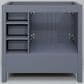 Lexora Home Jacques 36" Left Offset Single Bathroom Vanity in Dark Grey with 2 cm White Quartz Top and Rectangular Sink, , large