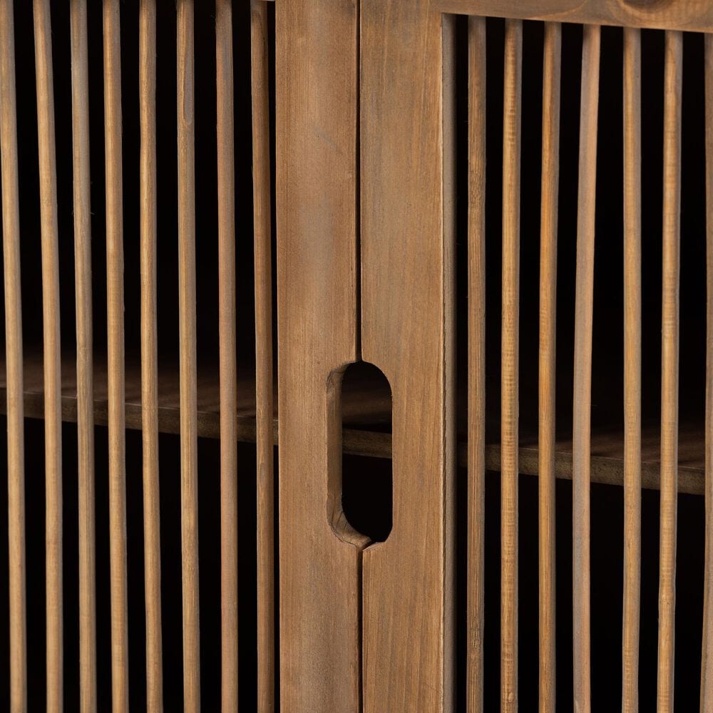Baxton Studio Clement 2-Door Accent Storage Cabinet in Medium Oak, , large