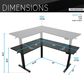 Rta Products Llc Polaris L-Shaped Electric Standing Desk with Spacious Desktop in Black, , large