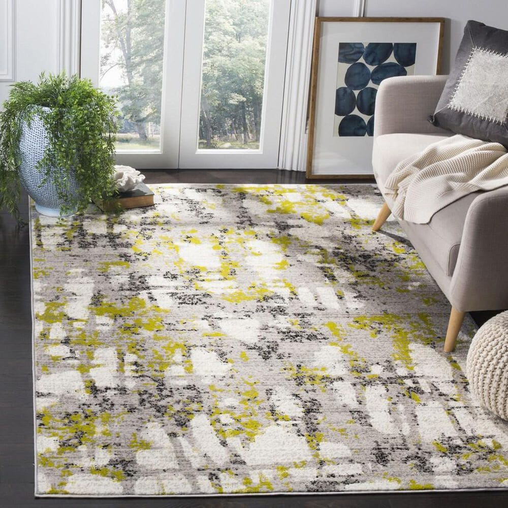 Safavieh Skyler SKY193G 5&#39;1&quot; x 7&#39;6&quot; Gray and Green Area Rug, , large