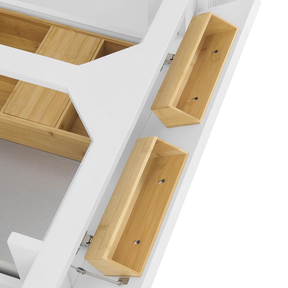 James Martin Vanities Myrrin 60" Double Bathroom Vanity in Bright White with 3 cm Eternal Jasmine Pearl Silestone Top, Rectangular Sinks and FreePower Wireless Charger, , large