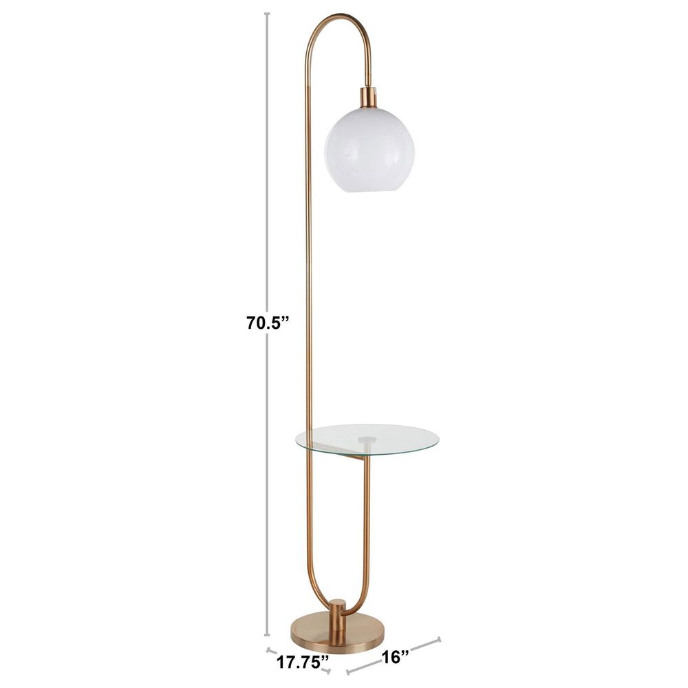 Grandview Gallery Trombone Floor Lamp in Nickel and Clear, , large